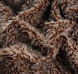 Imitace zvířecí srsti kašmírská koza hnědá/slon. kost
