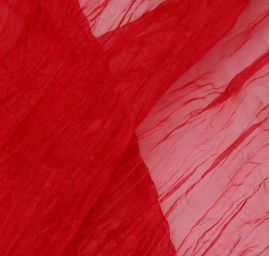 Organza plizé červená