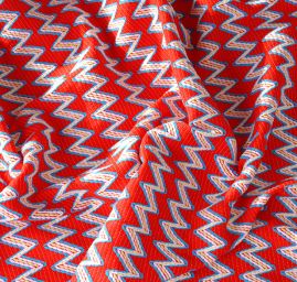 Efektní úplet "vlnka" červená