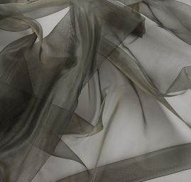 Organza jednobarevná khaki