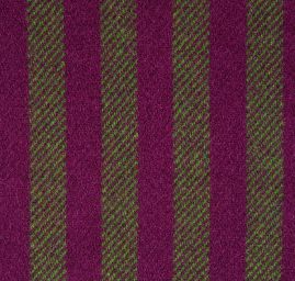Flauš  vlna směs proužky olivová/fialová