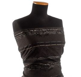 Žakárová pružná látka hnědobéžová 