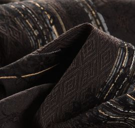 Žakárová pružná látka hnědobéžová