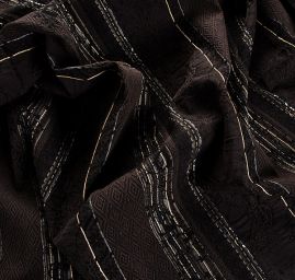 Žakárová pružná látka hnědobéžová