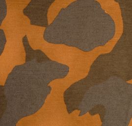 Viskozový úplet vzor maskáč okrová/hnědá