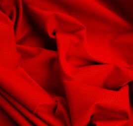 Bavlna len šatová látka tmavší červená