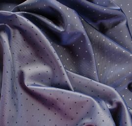 Podšívka žakárová puntík fialová