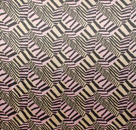 Satén nepružný motiv zvířecí černorůžový