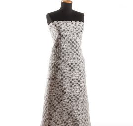 Hrubá krajka geometrický vzor bílá