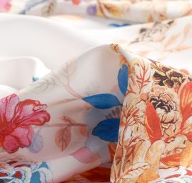 Mikado tkanina tisk květinový vzor