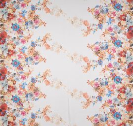 Mikado tkanina tisk květinový vzor