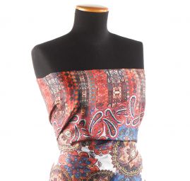 Mikado tkanina tisk paisley/květinový ornament