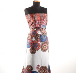 Mikado tkanina tisk paisley/květinový ornament