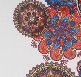 Mikado tkanina tisk paisley/květinový ornament