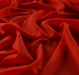 Šifon jednobarevný hladký pastel červený