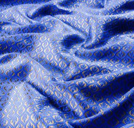 Brokát modro-zlatý