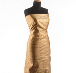 Brokát zlatobéžový jemný geometrický vzor