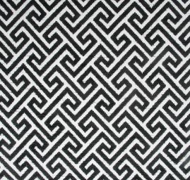 Dekorační žakárová látka geometrik černobílá