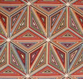 Dekorační žakárová látka velké trojúhelníky