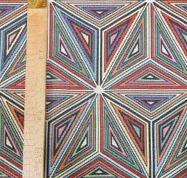 Dekorační žakárová látka velké trojúhelníky