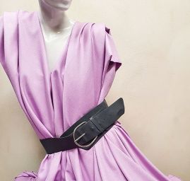 Viskozová šatová látka pastel fialová