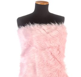 Imitace kožešiny  dlouhý vlas růžová
