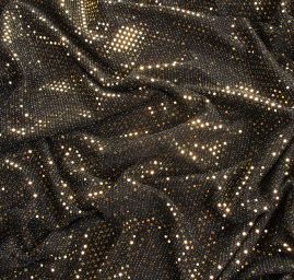 Úplet se zlatými flitry černý podklad