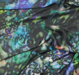 Satén vzor barevná fantazie digitální tisk