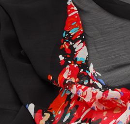 Efektní šifon fantazie barev