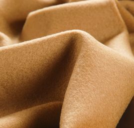 Flauš směs vlna/kašmír camel hnědá
