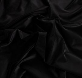 Bavlněný samet černý pevný nehořlavá úprava