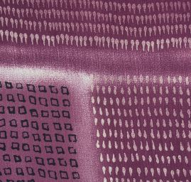 Šifon viskozový avantgardní motiv vínovočerný