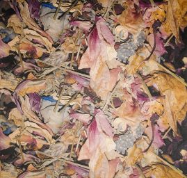 Sametová dekorační látka tisk abstraktní květy