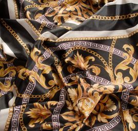 Sametová dekorační látka tisk hlava medůzy