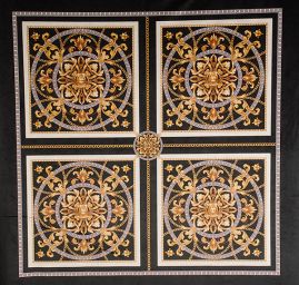 Sametová dekorační látka tisk hlava medůzy