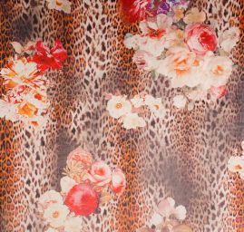 Sametová dekorační látka tisk zvířecí motiv