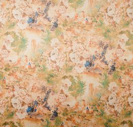 Sametová dekorační látka tisk venkov