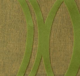 Linonovo Geometric green semišový flock