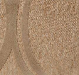 Linonovo Geometric hazelnut semišový flock