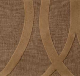 Linonovo Geometric brown semišový flock