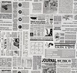 Dekorativní látka moderní novinový vzor tisk