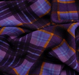 Bavlna organtýn přírodní kostky fialová