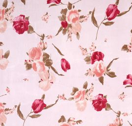 Úplet vzor květin růže růžový II.jakost