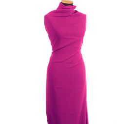 Žoržet jednobarevný hladký pastel sytě růžový