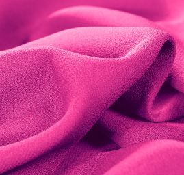 Žoržet jednobarevný hladký pastel sytě růžový