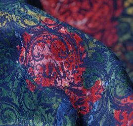 Žakárová látka vzor ornamenty oboustranná