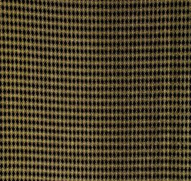 Vypalovaný samet černá/zlatá kosočtverce