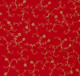 Len vyšívaný červený/režná výšivka