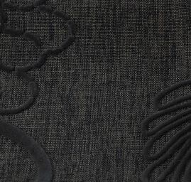 Linonovo Floral dark grey 970 semišový flock