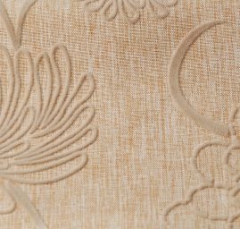 Linonovo Floral hazelnut semišový flock